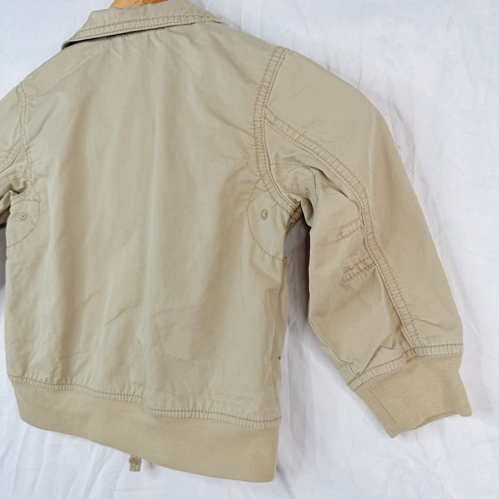 VTG OSHKOSH BGOSH Kids Bomber Jacket Khaki 100% COTTON Lining 100% NYLON SZ-3T - Picture 13 of 16